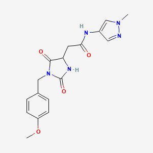 2-[1-(4-methoxybenzyl)-2,5-dioxoimidazolidin-4-yl]-N-(1-methyl-1H-pyrazol-4-yl)acetamide