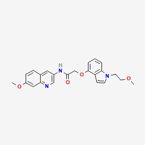 molecular formula C23H23N3O4 B10984436 2-{[1-(2-methoxyethyl)-1H-indol-4-yl]oxy}-N-(7-methoxyquinolin-3-yl)acetamide 