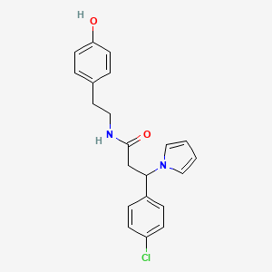 3-(4-Chlorophenyl)-N-(4-hydroxyphenethyl)-3-(1H-pyrrol-1-YL)propanamide