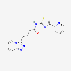 N-[4-(pyridin-2-yl)-1,3-thiazol-2-yl]-4-([1,2,4]triazolo[4,3-a]pyridin-3-yl)butanamide