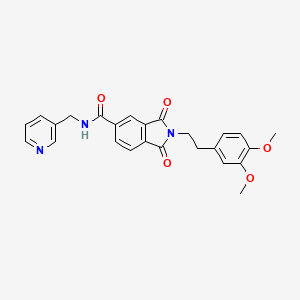 2-[2-(3,4-dimethoxyphenyl)ethyl]-1,3-dioxo-N-(pyridin-3-ylmethyl)-2,3-dihydro-1H-isoindole-5-carboxamide