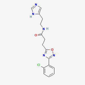 3-[3-(2-chlorophenyl)-1,2,4-oxadiazol-5-yl]-N-[2-(1H-imidazol-4-yl)ethyl]propanamide