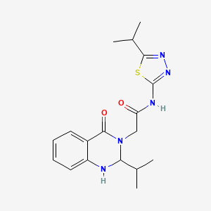 2-[4-oxo-2-(propan-2-yl)-1,4-dihydroquinazolin-3(2H)-yl]-N-[(2Z)-5-(propan-2-yl)-1,3,4-thiadiazol-2(3H)-ylidene]acetamide