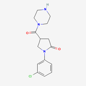 1-(3-Chlorophenyl)-4-(piperazin-1-ylcarbonyl)pyrrolidin-2-one