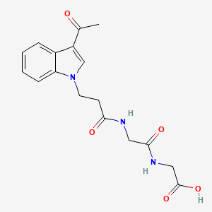 N-[3-(3-acetyl-1H-indol-1-yl)propanoyl]glycylglycine