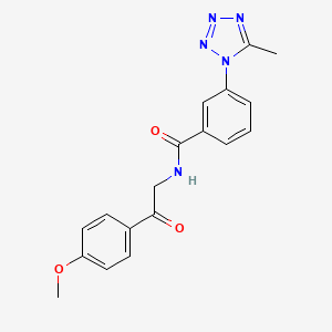 molecular formula C18H17N5O3 B10984542 N-[2-(4-methoxyphenyl)-2-oxoethyl]-3-(5-methyl-1H-tetrazol-1-yl)benzamide 