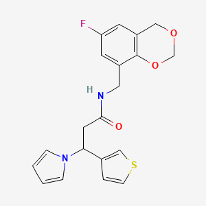 N-[(6-fluoro-4H-1,3-benzodioxin-8-yl)methyl]-3-(1H-pyrrol-1-yl)-3-(3-thienyl)propanamide