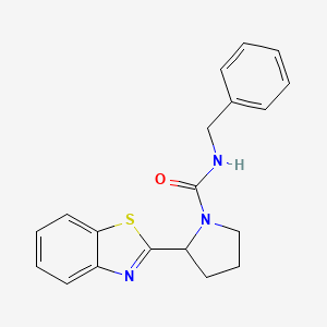 molecular formula C19H19N3OS B10984554 2-(1,3-benzothiazol-2-yl)-N-benzylpyrrolidine-1-carboxamide 