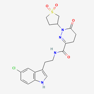 molecular formula C19H21ClN4O4S B10984560 N-[2-(5-chloro-1H-indol-3-yl)ethyl]-1-(1,1-dioxidotetrahydrothiophen-3-yl)-6-oxo-1,4,5,6-tetrahydropyridazine-3-carboxamide 