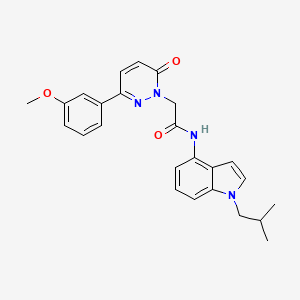 2-[3-(3-methoxyphenyl)-6-oxopyridazin-1(6H)-yl]-N-[1-(2-methylpropyl)-1H-indol-4-yl]acetamide