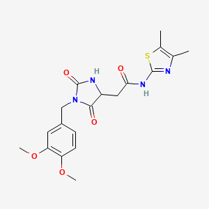 2-[1-(3,4-dimethoxybenzyl)-2,5-dioxoimidazolidin-4-yl]-N-(4,5-dimethyl-1,3-thiazol-2-yl)acetamide