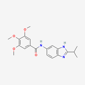 3,4,5-trimethoxy-N-[2-(propan-2-yl)-1H-benzimidazol-5-yl]benzamide