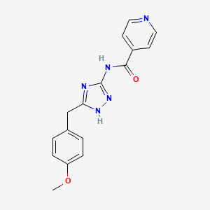 N-[3-(4-methoxybenzyl)-1H-1,2,4-triazol-5-yl]pyridine-4-carboxamide