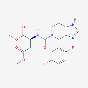 Dimethyl (2S)-2-({[4-(2,5-difluorophenyl)-3,4,6,7-tetrahydro-5H-imidazo[4,5-C]pyridin-5-YL]carbonyl}amino)butanedioate