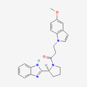 1-[(2S)-2-(1H-benzimidazol-2-yl)pyrrolidin-1-yl]-3-(5-methoxy-1H-indol-1-yl)propan-1-one