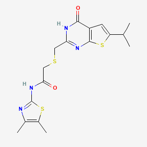 N-(4,5-dimethyl-1,3-thiazol-2-yl)-2-({[4-hydroxy-6-(propan-2-yl)thieno[2,3-d]pyrimidin-2-yl]methyl}sulfanyl)acetamide