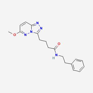 molecular formula C18H21N5O2 B10984643 4-(6-methoxy[1,2,4]triazolo[4,3-b]pyridazin-3-yl)-N-(2-phenylethyl)butanamide 