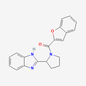 [2-(1H-benzimidazol-2-yl)pyrrolidin-1-yl](1-benzofuran-2-yl)methanone