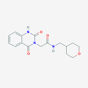 2-(2-hydroxy-4-oxoquinazolin-3(4H)-yl)-N-(tetrahydro-2H-pyran-4-ylmethyl)acetamide