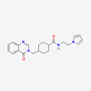 trans-4-[(4-oxoquinazolin-3(4H)-yl)methyl]-N-[2-(1H-pyrrol-1-yl)ethyl]cyclohexanecarboxamide