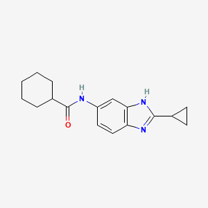 N-(2-cyclopropyl-1H-benzimidazol-5-yl)cyclohexanecarboxamide