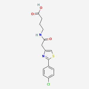 4-({[2-(4-Chlorophenyl)-1,3-thiazol-4-yl]acetyl}amino)butanoic acid