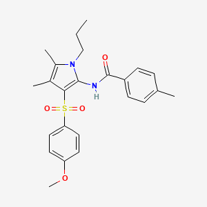 N-{3-[(4-methoxyphenyl)sulfonyl]-4,5-dimethyl-1-propyl-1H-pyrrol-2-yl}-4-methylbenzamide