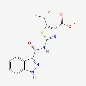 methyl 2-[(1H-indazol-3-ylcarbonyl)amino]-5-(propan-2-yl)-1,3-thiazole-4-carboxylate