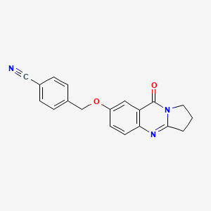 4-{[(9-Oxo-1,2,3,9-tetrahydropyrrolo[2,1-b]quinazolin-7-yl)oxy]methyl}benzonitrile