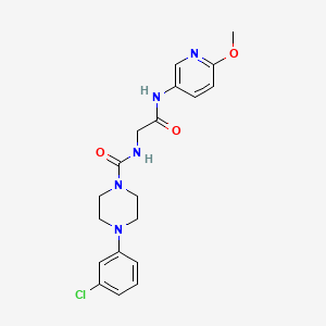 molecular formula C19H22ClN5O3 B10984771 4-(3-chlorophenyl)-N-{2-[(6-methoxypyridin-3-yl)amino]-2-oxoethyl}piperazine-1-carboxamide 