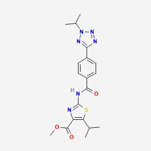 methyl 5-(propan-2-yl)-2-[({4-[2-(propan-2-yl)-2H-tetrazol-5-yl]phenyl}carbonyl)amino]-1,3-thiazole-4-carboxylate