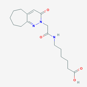 6-{[(3-oxo-3,5,6,7,8,9-hexahydro-2H-cyclohepta[c]pyridazin-2-yl)acetyl]amino}hexanoic acid