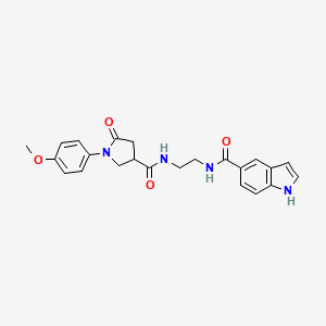 N-[2-({[1-(4-methoxyphenyl)-5-oxopyrrolidin-3-yl]carbonyl}amino)ethyl]-1H-indole-5-carboxamide