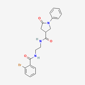 N-(2-{[(2-bromophenyl)carbonyl]amino}ethyl)-5-oxo-1-phenylpyrrolidine-3-carboxamide