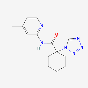 N-(4-methylpyridin-2-yl)-1-(1H-tetrazol-1-yl)cyclohexanecarboxamide