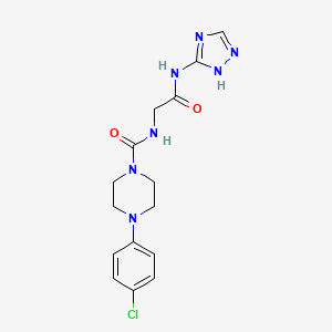 4-(4-chlorophenyl)-N-[2-oxo-2-(1H-1,2,4-triazol-3-ylamino)ethyl]piperazine-1-carboxamide