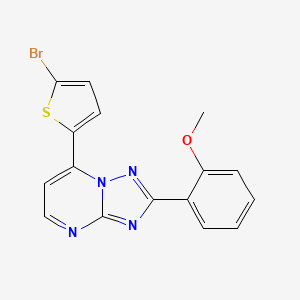 molecular formula C16H11BrN4OS B10984872 7-(5-Bromothiophen-2-yl)-2-(2-methoxyphenyl)[1,2,4]triazolo[1,5-a]pyrimidine 