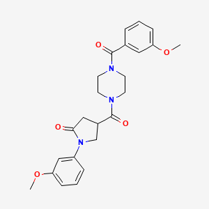 1-(3-Methoxyphenyl)-4-({4-[(3-methoxyphenyl)carbonyl]piperazin-1-yl}carbonyl)pyrrolidin-2-one