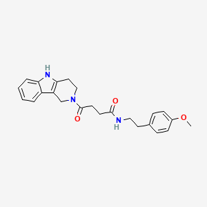 N-[2-(4-methoxyphenyl)ethyl]-4-oxo-4-(1,3,4,5-tetrahydro-2H-pyrido[4,3-b]indol-2-yl)butanamide