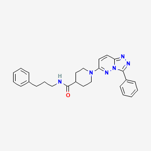 molecular formula C26H28N6O B10984922 N-(3-phenylpropyl)-1-(3-phenyl[1,2,4]triazolo[4,3-b]pyridazin-6-yl)piperidine-4-carboxamide 