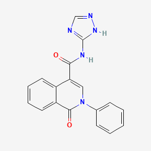 molecular formula C18H13N5O2 B10984929 1-oxo-2-phenyl-N-(4H-1,2,4-triazol-3-yl)-1,2-dihydroisoquinoline-4-carboxamide 