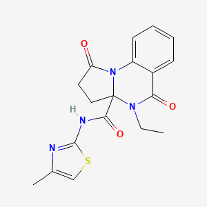 4-Ethyl-N-(4-methyl-13-thiazol-2-YL)-15-dioxo-1H2H3H3AH4H5H-pyrrolo[12-A]quinazoline-3A-carboxamide