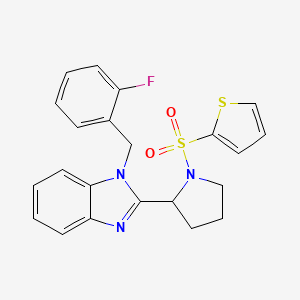 1-(2-fluorobenzyl)-2-[1-(thiophen-2-ylsulfonyl)pyrrolidin-2-yl]-1H-benzimidazole