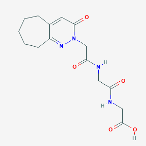 N-[(3-oxo-3,5,6,7,8,9-hexahydro-2H-cyclohepta[c]pyridazin-2-yl)acetyl]glycylglycine