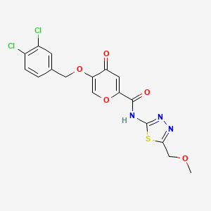 5-[(3,4-dichlorobenzyl)oxy]-N-[(2Z)-5-(methoxymethyl)-1,3,4-thiadiazol-2(3H)-ylidene]-4-oxo-4H-pyran-2-carboxamide