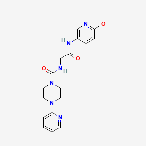 molecular formula C18H22N6O3 B10985007 N-{2-[(6-methoxypyridin-3-yl)amino]-2-oxoethyl}-4-(pyridin-2-yl)piperazine-1-carboxamide 