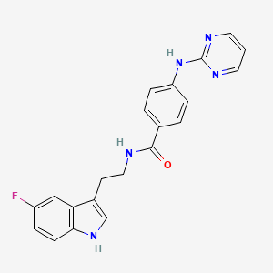 N-[2-(5-fluoro-1H-indol-3-yl)ethyl]-4-(pyrimidin-2-ylamino)benzamide