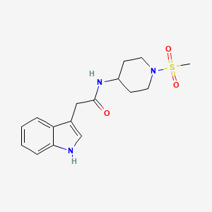 2-(1H-indol-3-yl)-N-(1-methanesulfonylpiperidin-4-yl)acetamide