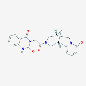 molecular formula C21H20N4O4 B10985066 (1S,5R)-3-[(2-hydroxy-4-oxoquinazolin-3(4H)-yl)acetyl]-1,2,3,4,5,6-hexahydro-8H-1,5-methanopyrido[1,2-a][1,5]diazocin-8-one 