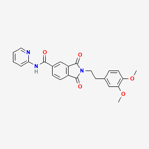 2-[2-(3,4-dimethoxyphenyl)ethyl]-1,3-dioxo-N-(pyridin-2-yl)-2,3-dihydro-1H-isoindole-5-carboxamide